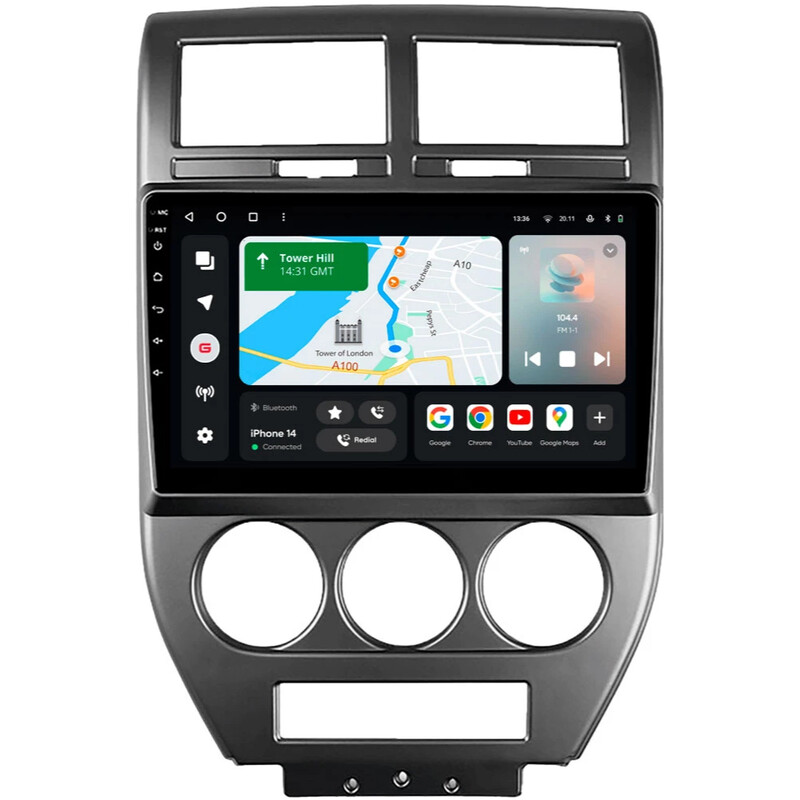 Штатна магнітола Gazer T6010 Pro для Jeep Compass I (MK49) 2006-2010 (T6010-MK49-PRO)