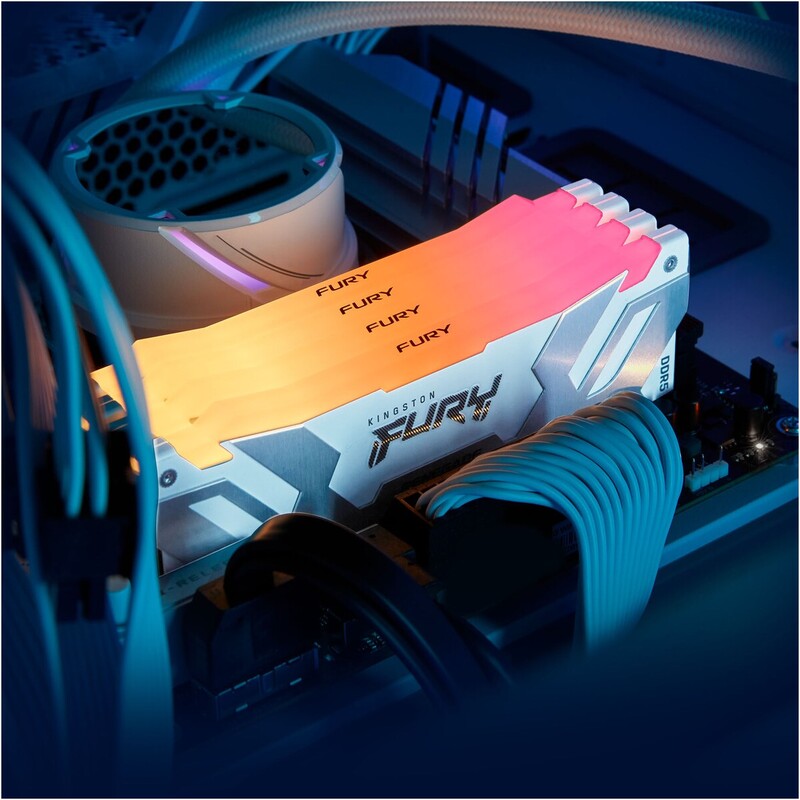 Модуль пам`яті DDR5 2x32GB/6400 Kingston Fury Renegade RGB White (KF564C32RWAK2-64)