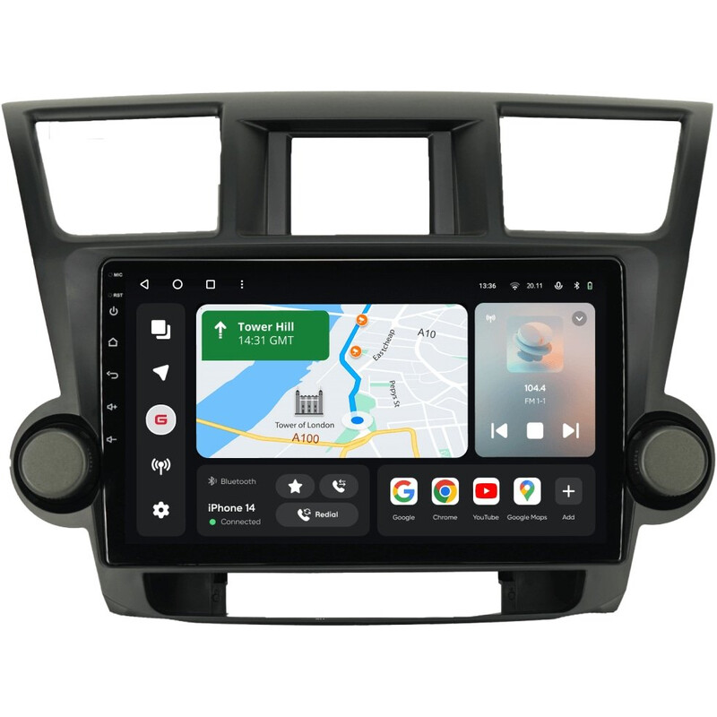 Штатна магнітола Gazer T6010 Pro для Toyota Highlander II (XU40) 2007-2013 (T6010-XU40-PRO)
