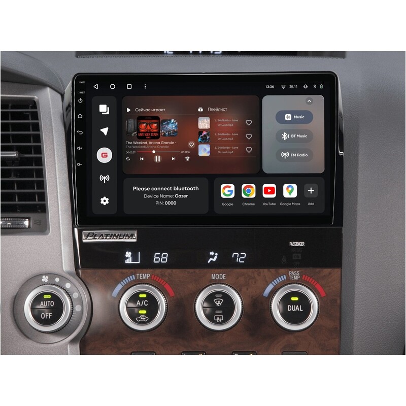 Штатна магнітола Gazer T6010 для Toyota Tundra (XK50) 2007-2013, Sequoia (XK60) 2008-2017 (T6010-XK50)