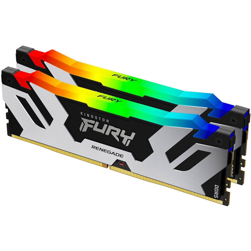 Модуль пам`яті DDR5 2x16GB/7600 Kingston Fury Renegade RGB Silver/Black (KF576C38RSAK2-32)