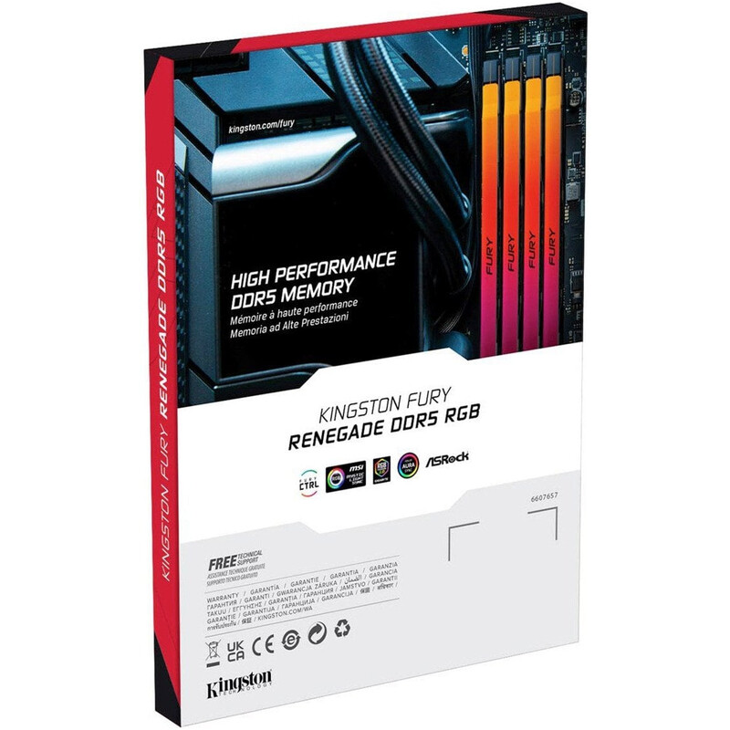 Модуль пам`яті DDR5 2x16GB/7600 Kingston Fury Renegade RGB Silver/Black (KF576C38RSAK2-32)