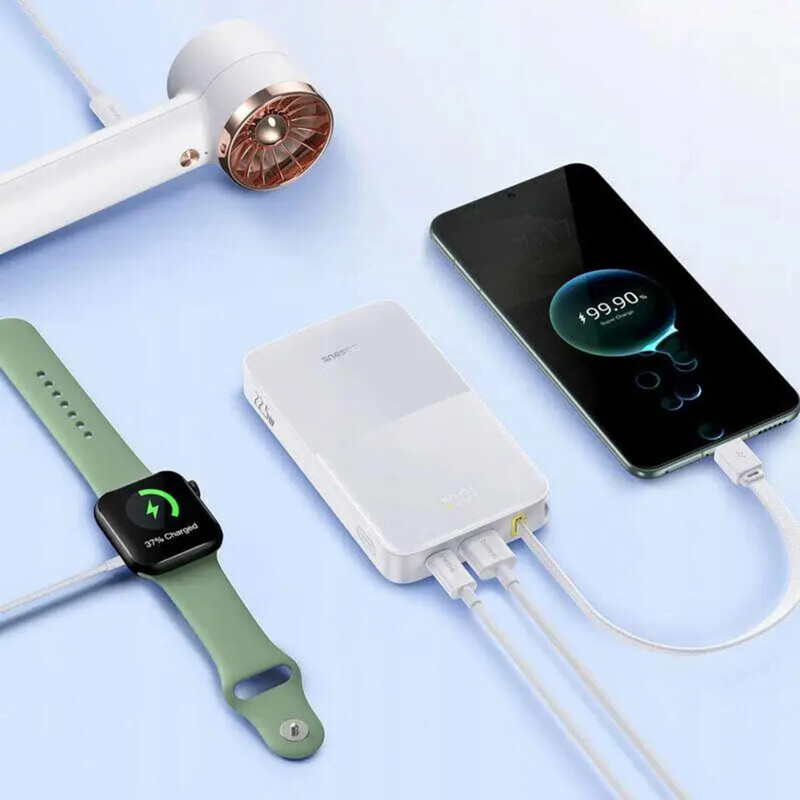 Универсальная мобильная батарея Baseus EnerFill Bipow2 Pro 10000mAh, 22.5W White (E0027601)