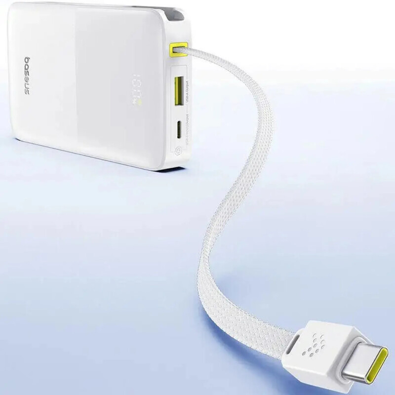 Универсальная мобильная батарея Baseus EnerFill Bipow2 Pro 10000mAh, 22.5W White (E0027601)