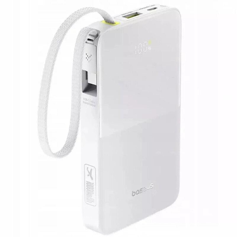 Универсальная мобильная батарея Baseus EnerFill Bipow2 Pro 10000mAh, 22.5W White (E0027601)