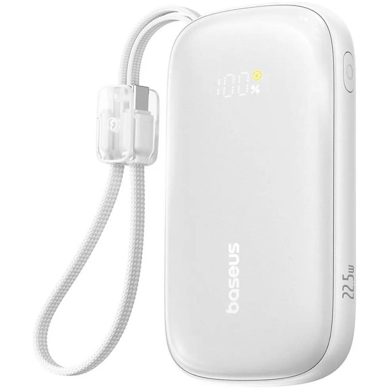 Універсальна мобільна батарея Baseus EnerFill Qpow 3 Ultra 10000mAh, 22.5W White (E0027L01)