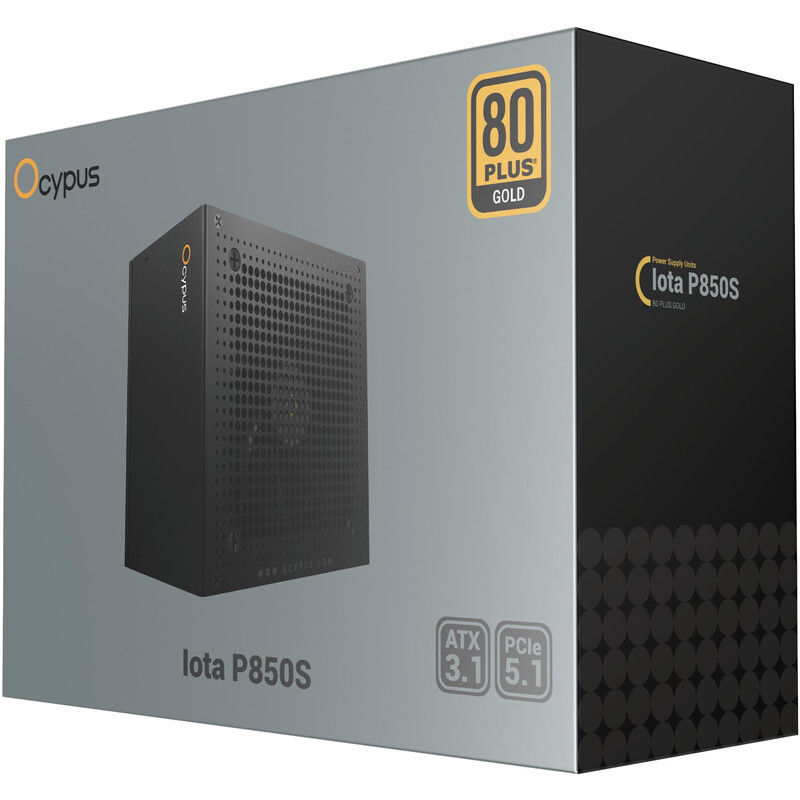 Блок питания Ocypus Iota P850S 850W ATX 3.1 80+ Gold Black (Iota-P850S-GFFBK025X-EU)