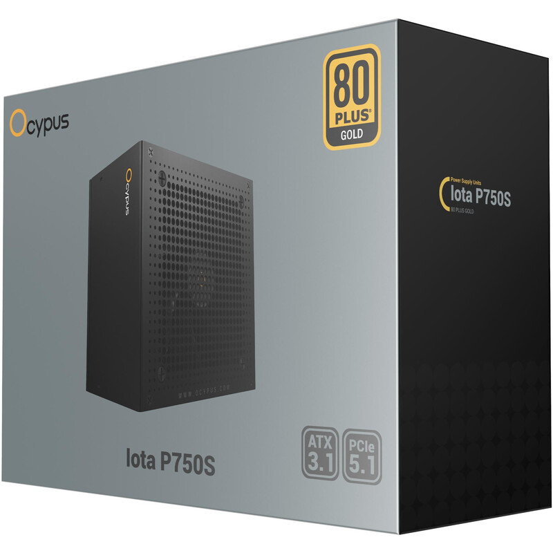 Блок питания Ocypus Iota P750S 750W ATX 3.1 80+ Gold Black (Iota-P750S-GFFBK025X-EU)