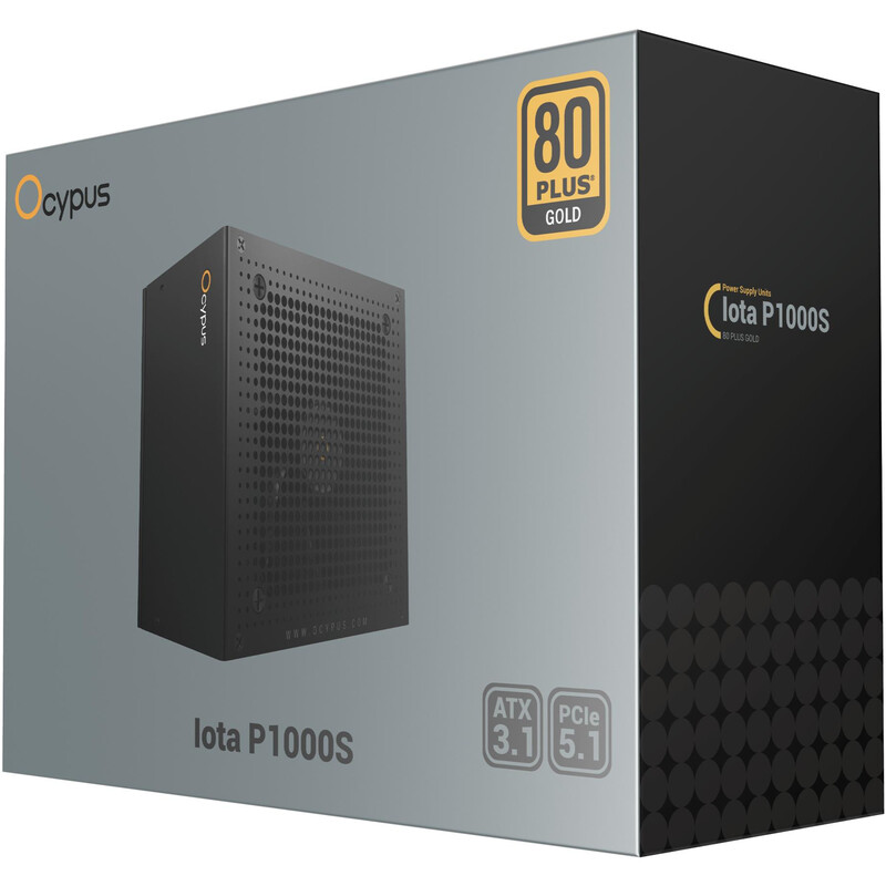 Блок питания Ocypus Iota P1000S 1000W ATX 3.1 80+ Gold Black (Iota-P1000S-GFFBK025X-EU)
