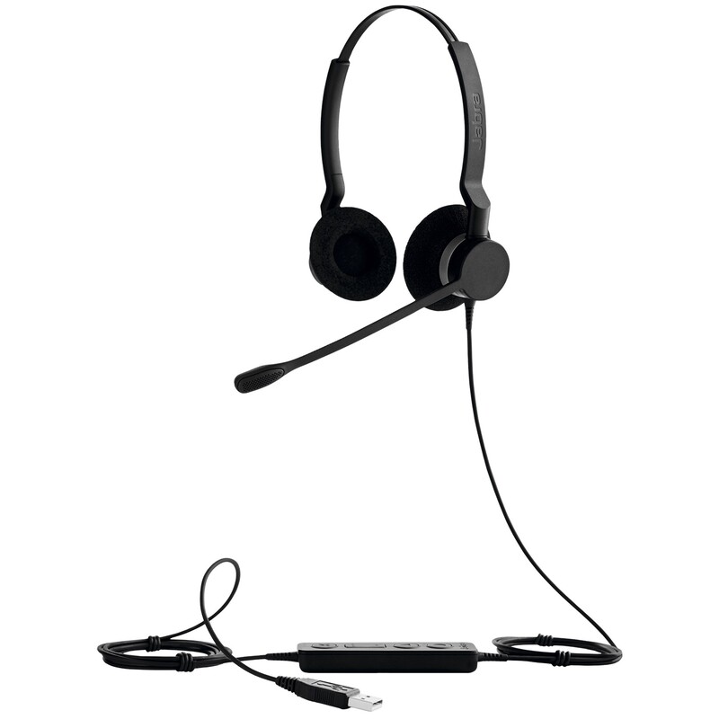 Гарнітура Jabra Biz 2300 Duo, USB, MS Black (2399-823-109)