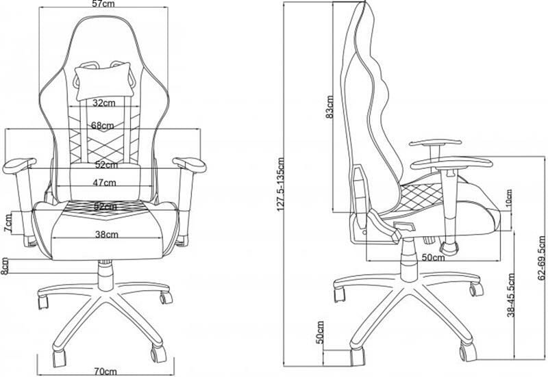 Кресло для геймеров 2E Gaming Chair Bushido Black/Red (2E-GC-BUS-BKRD)