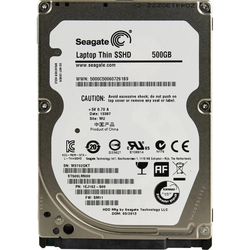 Накопичувач HDD 2.5" SATA  500Gb Seagate Laptop Thin SSHD 64MB 5400rpm (ST500LM000)