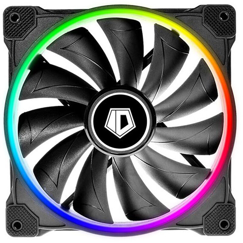 Вентилятор ID-Cooling ZF-14025-ARGB (Single Pack), 140x140x25мм, 4-pin PWM, чорний