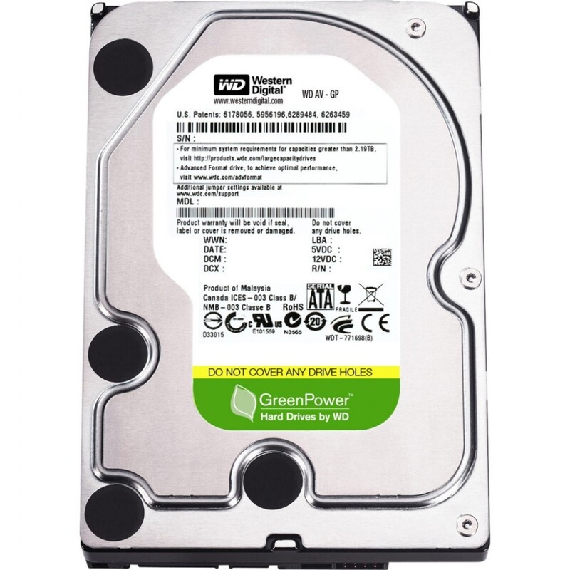 Накопичувач HDD SATA 1.0TB WD AV-GP 64MB (WD10EURX) гар. 12 мiс.