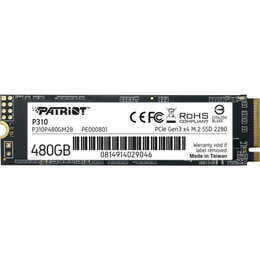 Накопитель SSD  480GB Patriot P310 M.2 2280 PCIe NVMe 3.0 x4 TLC (P310P480GM28)