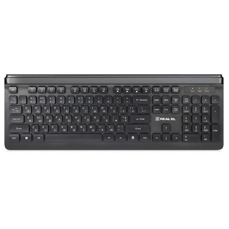 Клавиатура REAL-EL Comfort 7085 Ukr Black