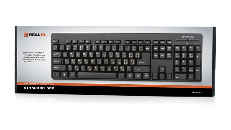 Клавиатура REAL-EL Standard 502 Ukr Black