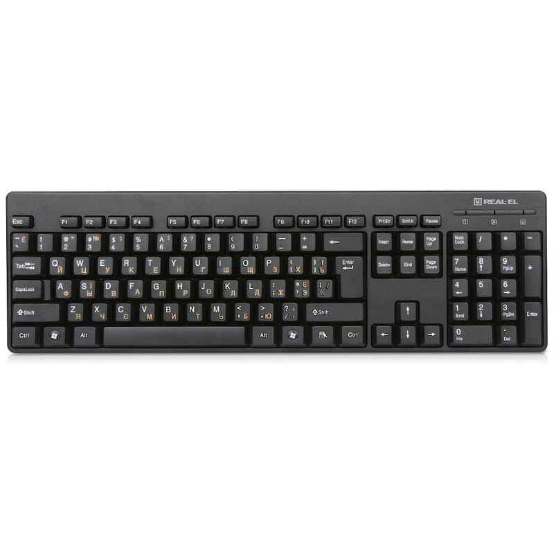 Клавиатура REAL-EL Standard 502 Ukr Black