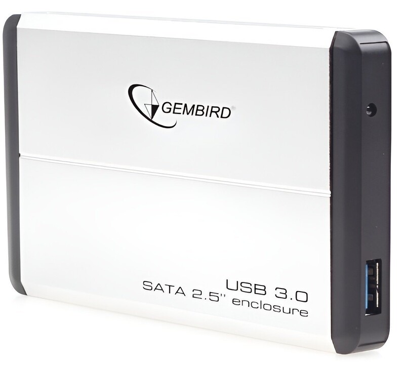 Внешний карман Gembird SATA HDD 2.5", USB 3.0, Silver (EE2-U3S-2-S)