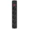 Фото - Фильтр питания Maxxter 5 розеток 3м (SPM5-G-10B) черный | click.ua