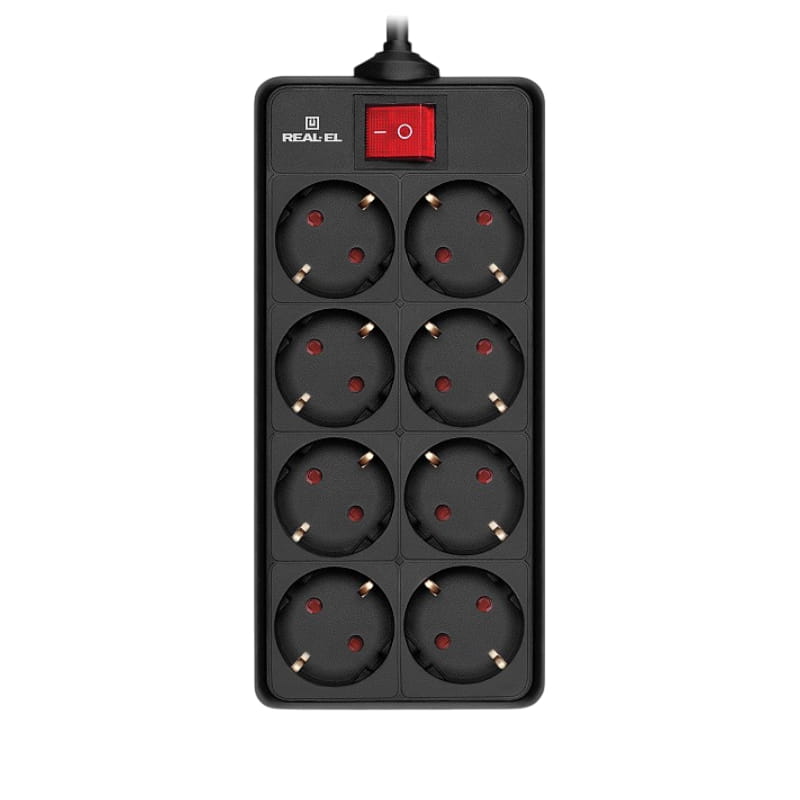Фильтр питания REAL-EL RS-8 Protect 3 м Black (EL122300022)
