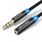 Фото - Кабель Vention Audio 3.5 мм - 3.5 мм (М/F), 2 м, черный (VAB-B06-B200-M) | click.ua