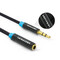 Фото - Кабель Vention Audio 3.5 мм - 3.5 мм (М/F), 2 м, черный (VAB-B06-B200-M) | click.ua