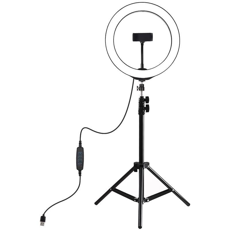 Кольцевая USB LED-лампа Puluz PKT3035 10" + штатив 1.1 м (PKT3035)