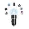 Фото - Автомобильное зарядное устройство SkyDolphin SZ02V Aluminium (2USB, 2.4A) Black (AZP-000073) + кабель microUSB | click.ua