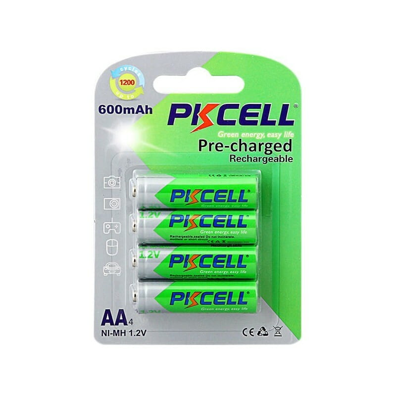 Акумулятор PKCELL Ni-MH AA/HR06 600 mAh BL 4шт (PC/AA600-4BA/09321)