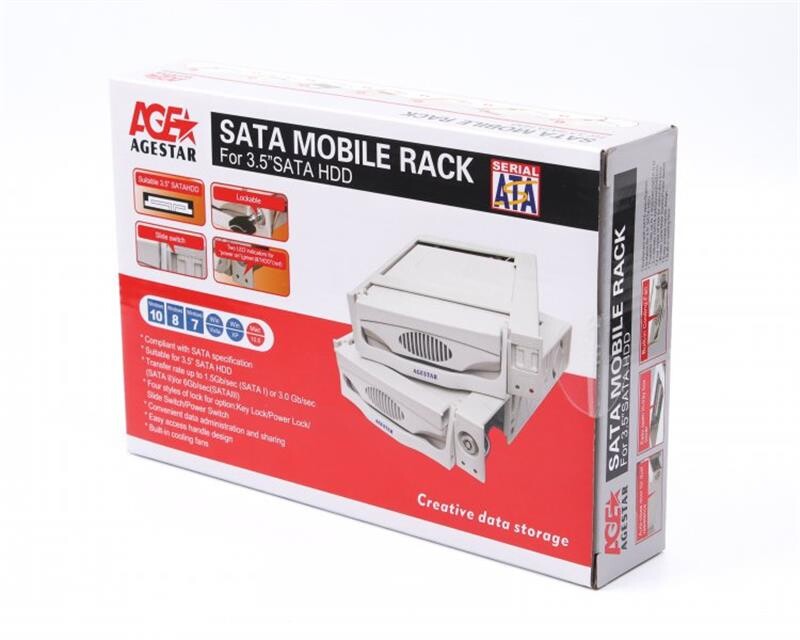 Внутрішня кишеня AgeStar для пiдключення SATA HDD 3.5" Power Slide Switch, Black (SR3P-SW-1F(BLACK))