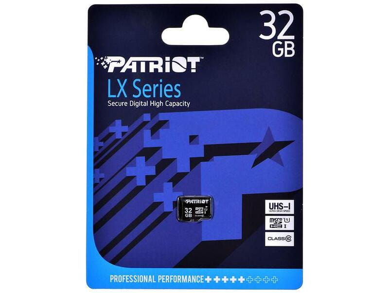 Карта памяти MicroSDHC 32GB UHS-I Class 10 Patriot LX (PSF32GMDC10)