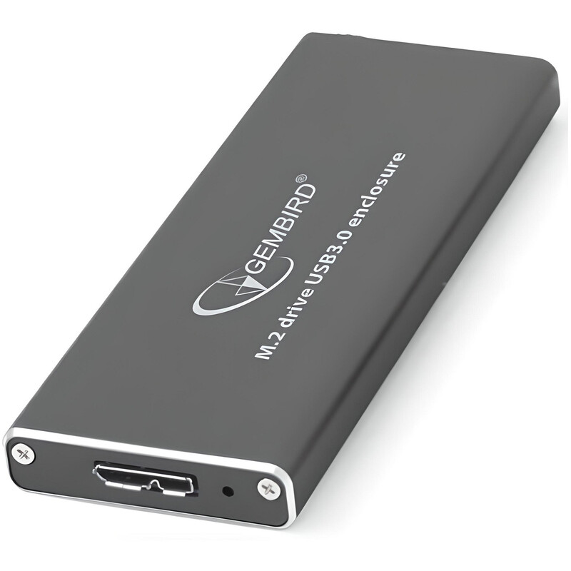 Внешний карман Gembird SSD M.2, USB 3.0, алюминий, Black (EE2280-U3C-01)
