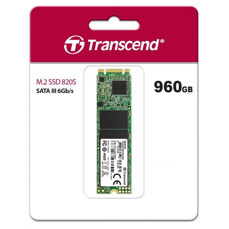 Накопитель SSD  960GB Transcend 820S M.2 2280 SATAIII 3D TLC NAND (TS960GMTS820S)