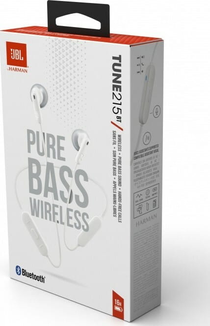 Bluetooth-гарнитура JBL Tune T215BT White (JBLT215BTWHT)
