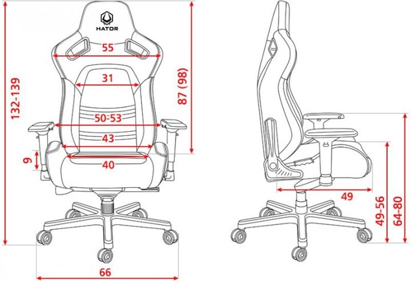 Кресло для геймеров Hator Arc Fabric Jet Black (HTC-982)