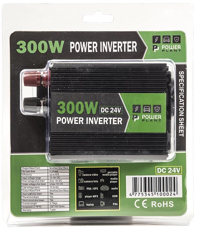 Інвертор напруги PowerPlant HYM300-242, 24V (KD00MS0002)
