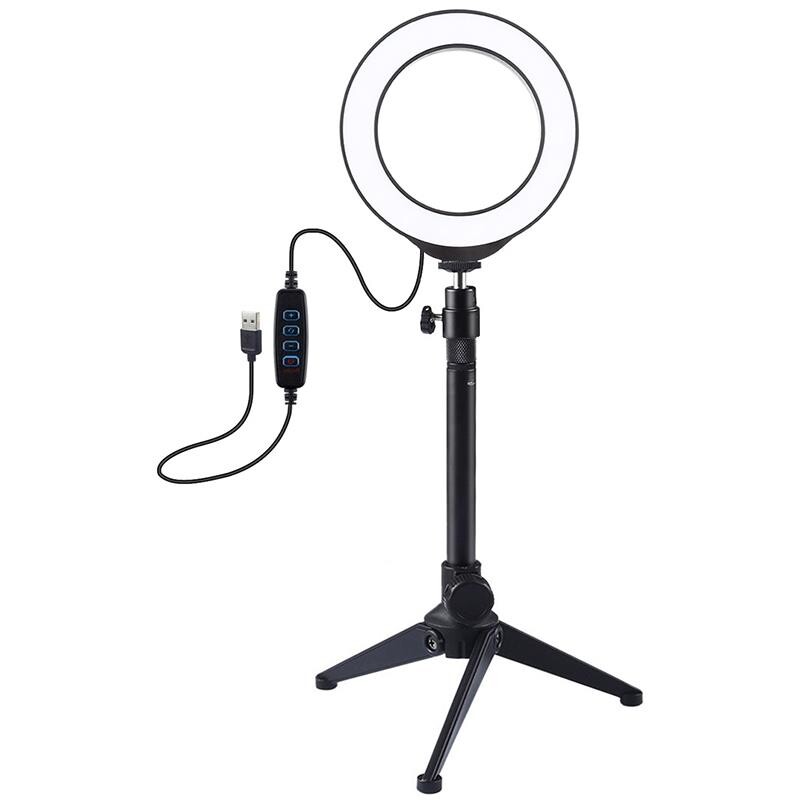 Кольцевая USB LED-лампа Puluz PKT3031 4.7" + настольный штатив (PKT3031)