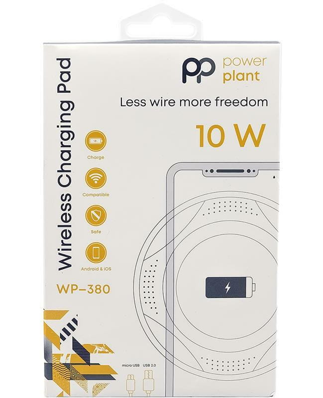 Бездротовий зарядний пристрій PowerPlant WP-380 (SC230143)