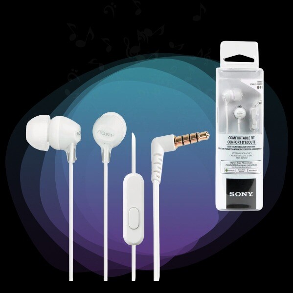 Гарнитура Sony MDR-EX15AP White