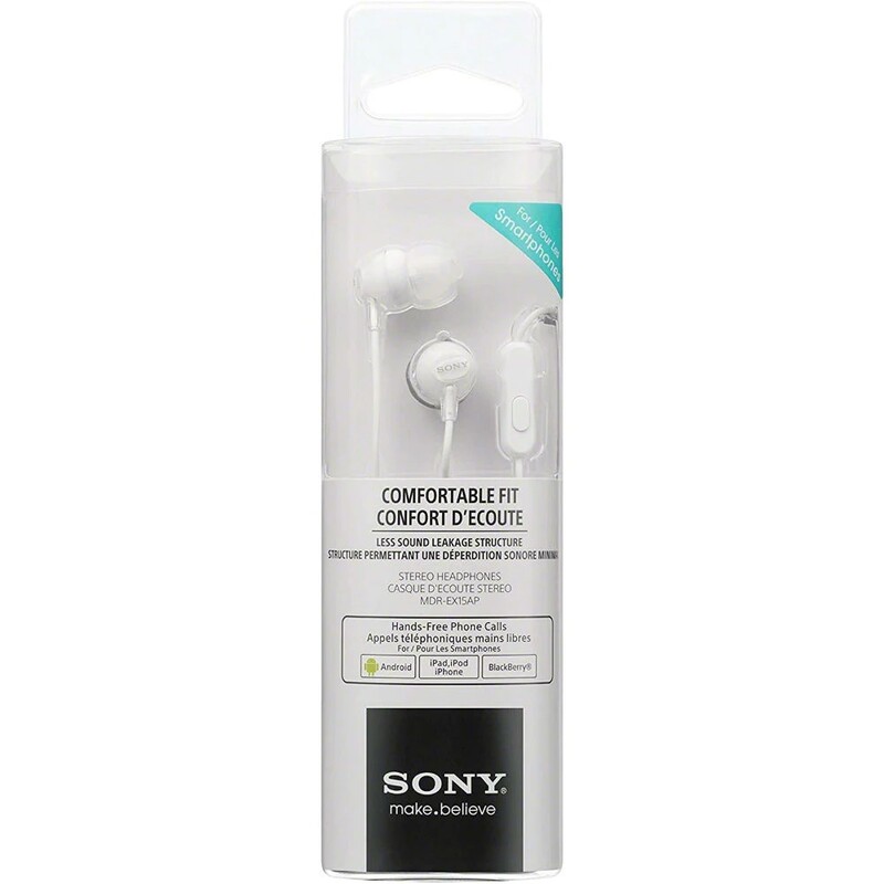 Гарнитура Sony MDR-EX15AP White