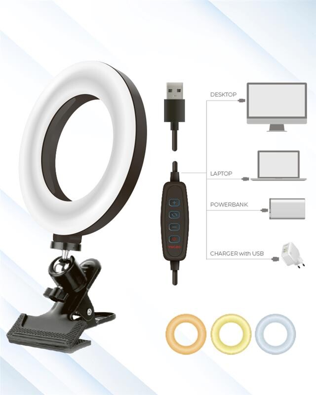 Кольцевая USB LED-лампа ACCLAB AL-LR050 (1283126511578)