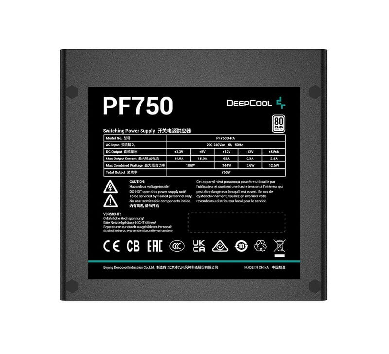 Блок живлення DeepCool PF750 750W (R-PF750D-HA0B-EU)