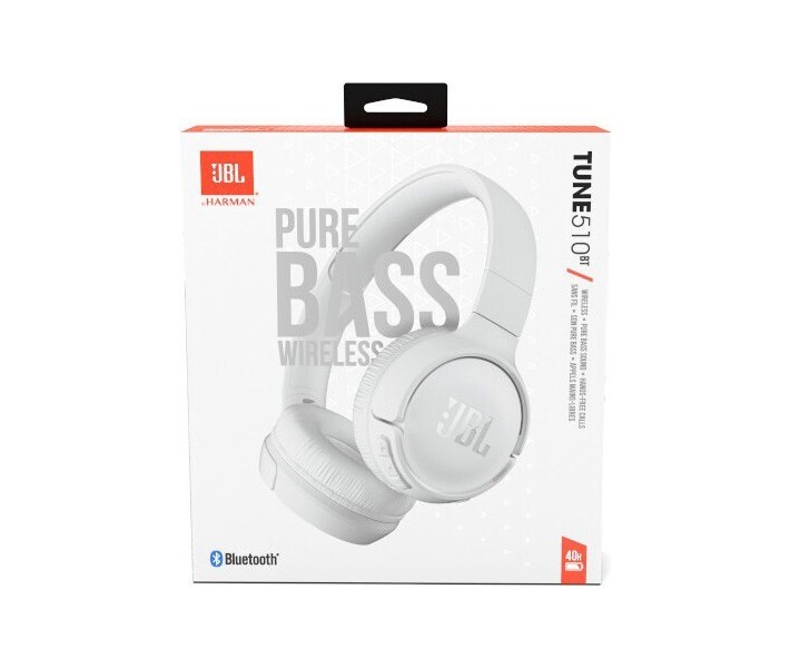 Bluetooth-гарнитура JBL Tune 510BT White (JBLT510BTWHTEU)