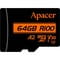 Фото - Карта пам`ятi MicroSDXC  64GB UHS-I/U3 Class 10 Apacer (AP64GMCSX10U8-R) + SD адаптер | click.ua