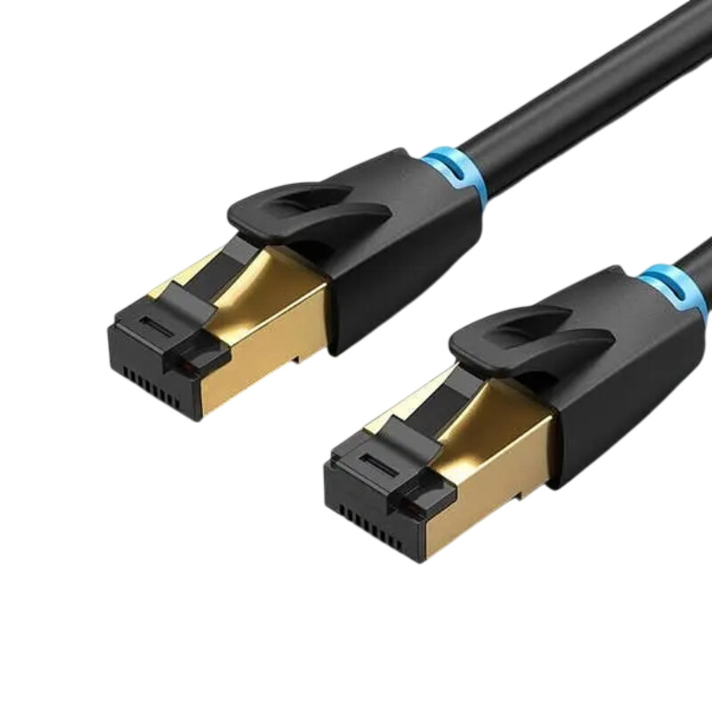 Патч-корд Vention CAT 8 SFTP Ethernet, 0.5 m, Black (IKABD)