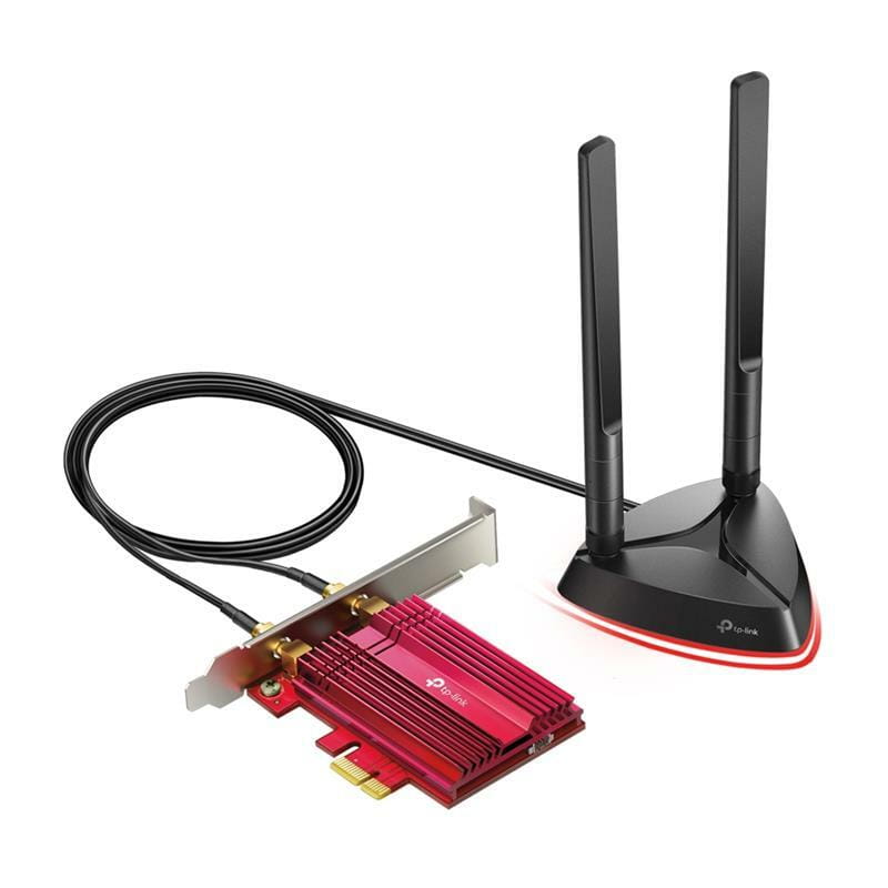 Беспроводной адаптер PCIe TP-Link ARCHER TX3000E (AX3000, Wi-Fi 6, Bluetooth 5.0, WPA3, 2 внешних выносных антенны)