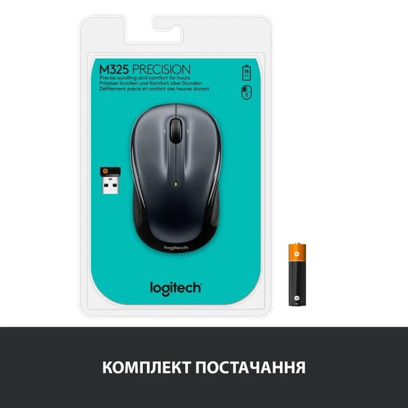 Мышь беспроводная Logitech M325s Dark Silver (910-006812)