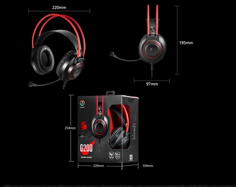 Гарнитура Bloody G200 Black/Red