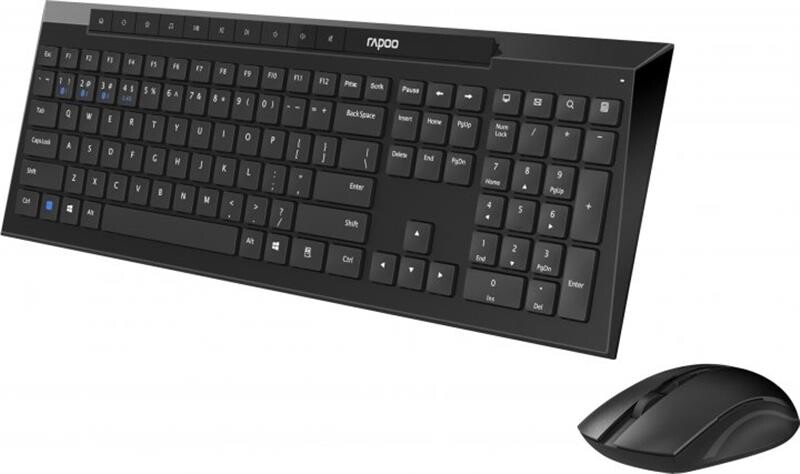 Комплект (клавиатура, мышь) беспроводной Rapoo 8210M Wireless Black